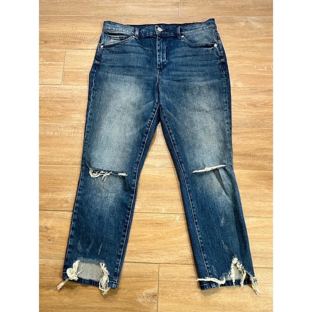 [BLANKNYC] The Madison Crop Distressed Hem High-Rise‎ Jeans, Tag Size 30